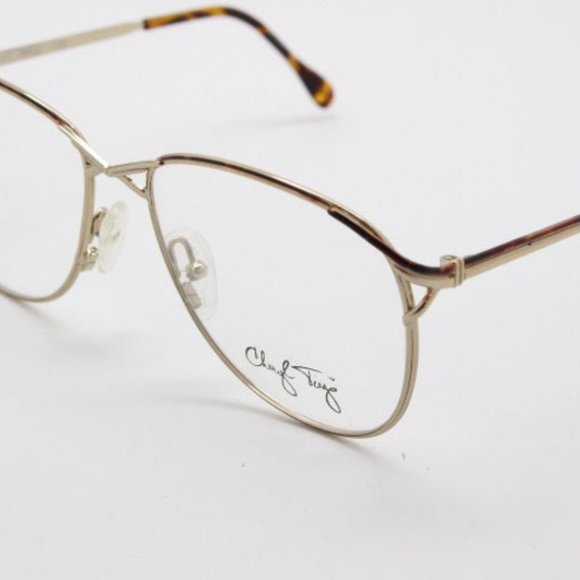 Cheryl Tiegs 80s vintage glasses model 69 made in Italy. Elegant slim gold eyegl main image 6